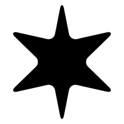 Silueta estrella 6 Diseño PNG