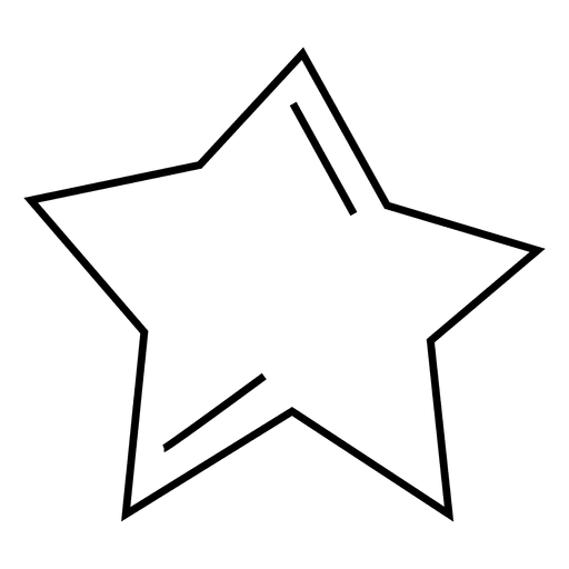 Icono de trazo de estrella 01 Diseño PNG