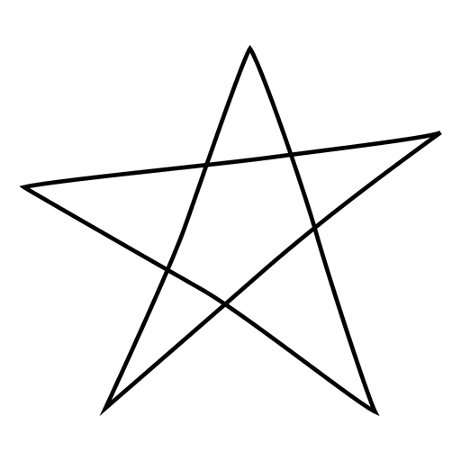 Icono de trazo de estrella 02 Diseño PNG