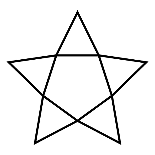 Icono de trazo de estrella 03 Diseño PNG