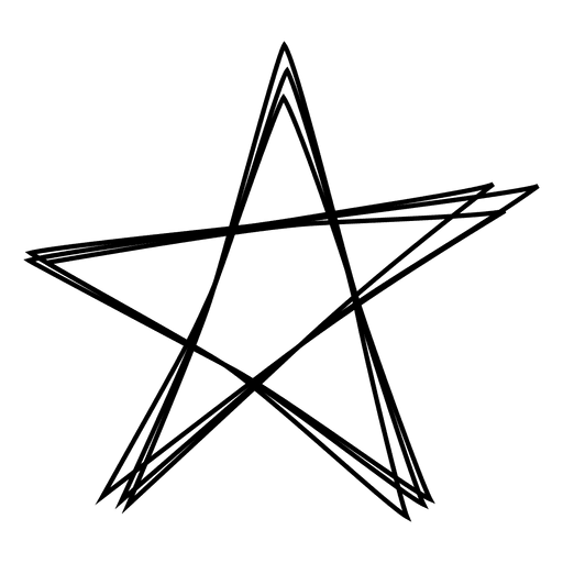 Icono de trazo de estrella 04 Diseño PNG