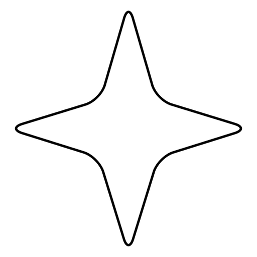 Icono de trazo de estrella 05 Diseño PNG