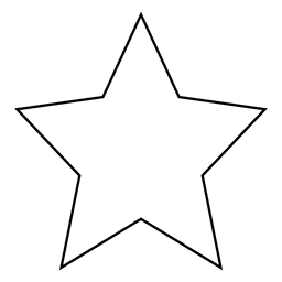 Icono de trazo de estrella 06 Diseño PNG