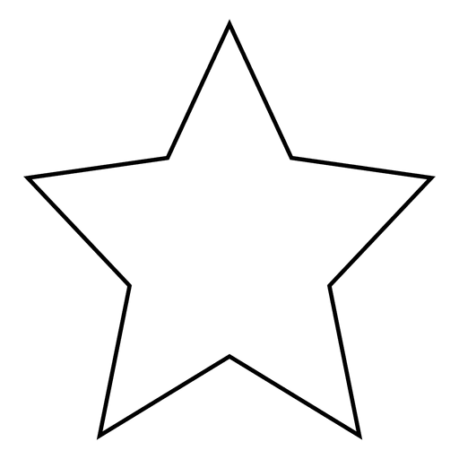 Icono de trazo de estrella 06 Diseño PNG