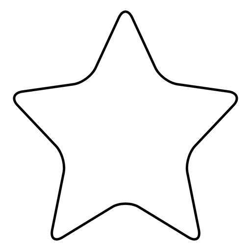 Icono de trazo de estrella 08 Diseño PNG