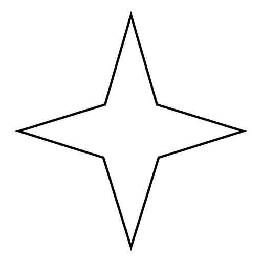 Icono de trazo de estrella 09 Diseño PNG