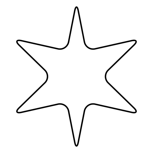 Ícone de traço de estrela 10 Desenho PNG