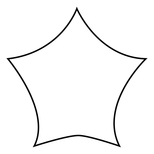 Icono de trazo de estrella 11 Diseño PNG