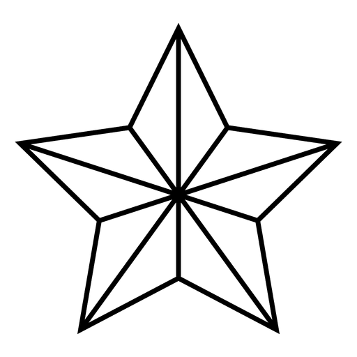 Icono de trazo de estrella 13 Diseño PNG