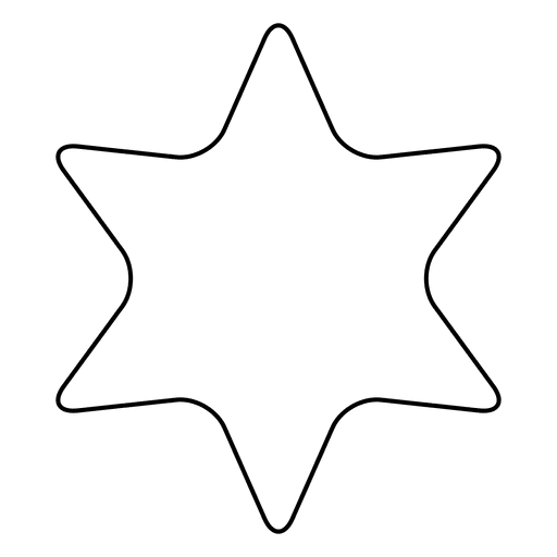 Ícone de traço de estrela 17 Desenho PNG