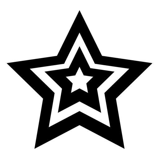 Icono de trazo de estrella 18 Diseño PNG