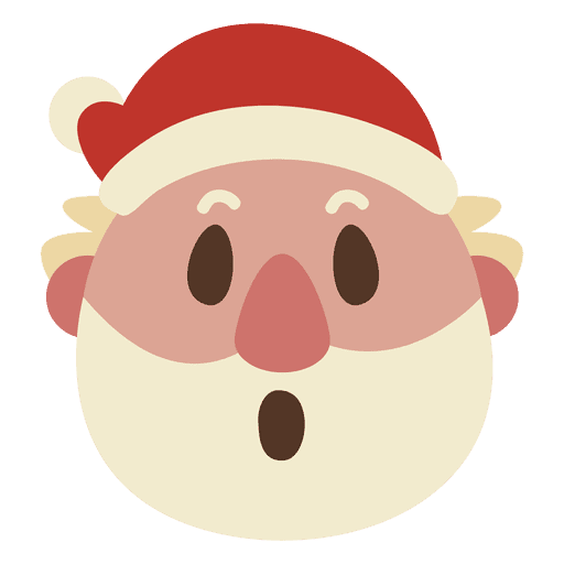 Überraschung Weihnachtsmann Gesicht Emoticon 57 PNG-Design