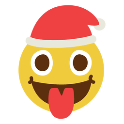 Lengua de santa claus cara emoticon 9 Diseño PNG