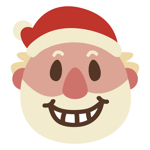 Sonrisa con dientes santa claus cara emoticon 58 Diseño PNG