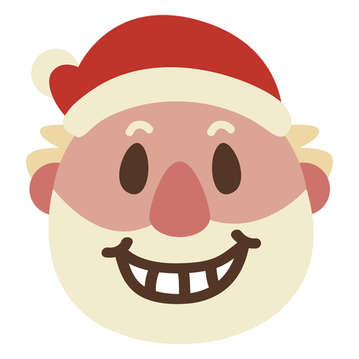 Toothy smile santa claus face emoticon 58 PNG Design
