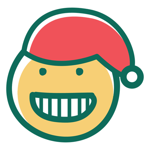 Zahnl?cheln Santa Claus Hut Gesicht Emoticon 24 PNG-Design