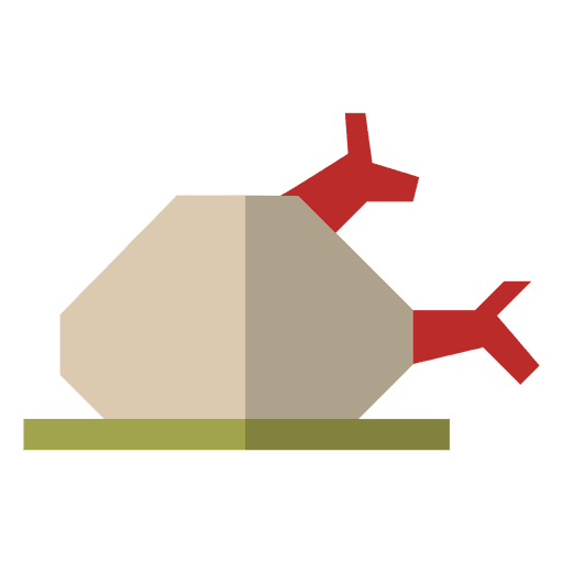 Icono plano de cena de pavo 55 Diseño PNG