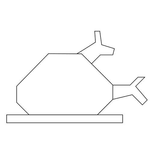 Icono de trazo de cena de pavo 70