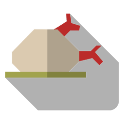 Türkei Abendessen Schlagschatten flache Ikone 46 PNG-Design