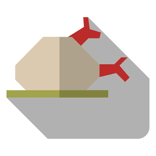 Icono plano de sombra de gota de cena de pavo 46 Diseño PNG