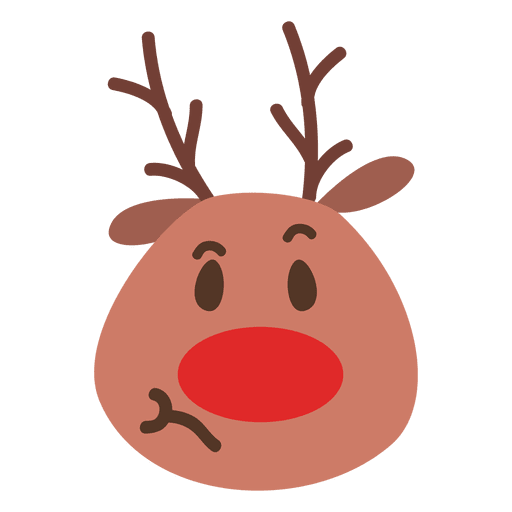 Uncertain reindeer face emoticon 44 PNG Design