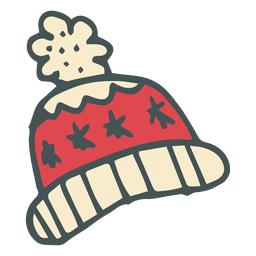 Winter toboggan hand drawn cartoon icon 16 PNG Design