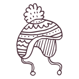 Winter toboggan hand drawn icon 54 PNG Design