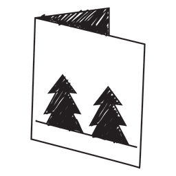 Winter greeting card hand drawn icon 60 PNG Design