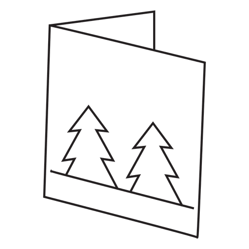 Strichsymbol für Wintergrußkarten 3 PNG-Design