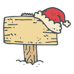 Wooden sign hand drawn cartoon icon 38 PNG Design