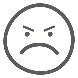 Simple Upset Emoticon Face PNG & SVG Design For T-Shirts