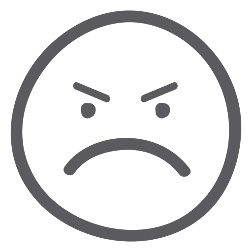 Angry face emoji PNG Design