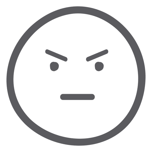 Ver?rgertes Emoji-Emoticon PNG-Design