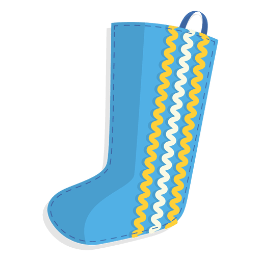 Icono de calcetín de Navidad azul 25 Diseño PNG