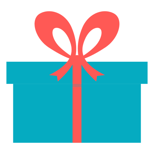 Caja de regalo azul icono de lazo rosa 19