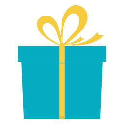 Caja de regalo azul icono de lazo amarillo 22 Diseño PNG
