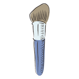 Pincel maquillaje dibujado a mano ilustración Diseño PNG