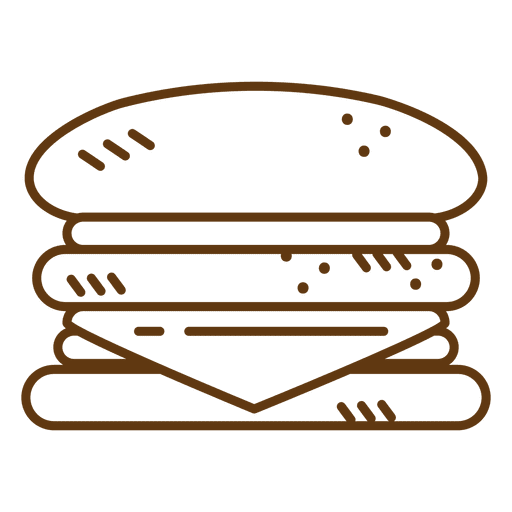 Design PNG E SVG De Ícone De Derrame De Hambúrguer Fast Food Para