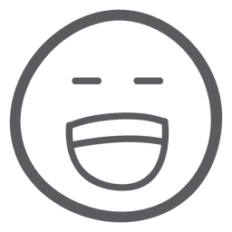 Emoticon emoji riendo alegre