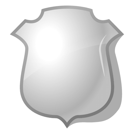 3D poliertes Schild-Emblem PNG-Design