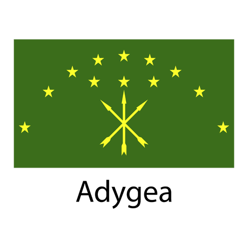 Adygea-Nationalflagge PNG-Design