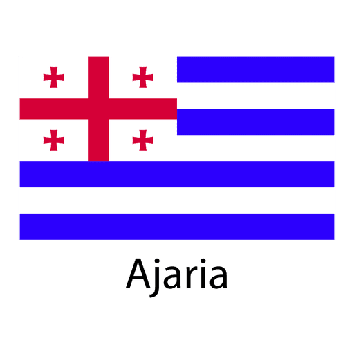 Ajaria Nationalflagge PNG-Design