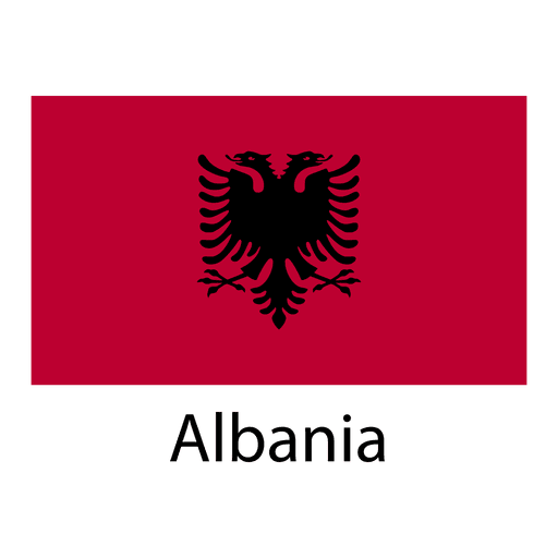 Albanien Nationalflagge PNG-Design