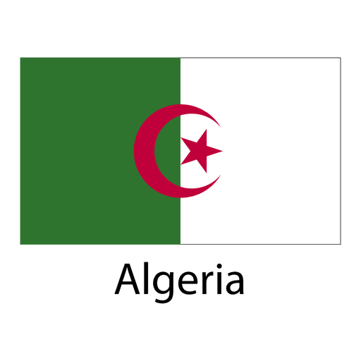 Algerien Nationalflagge PNG-Design