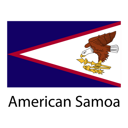 American samoa national flag PNG Design