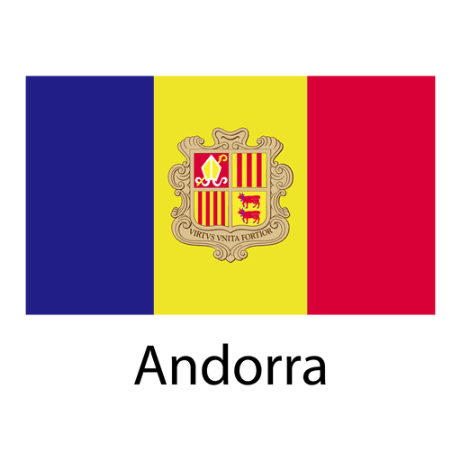 Bandeira nacional de Andorra Desenho PNG