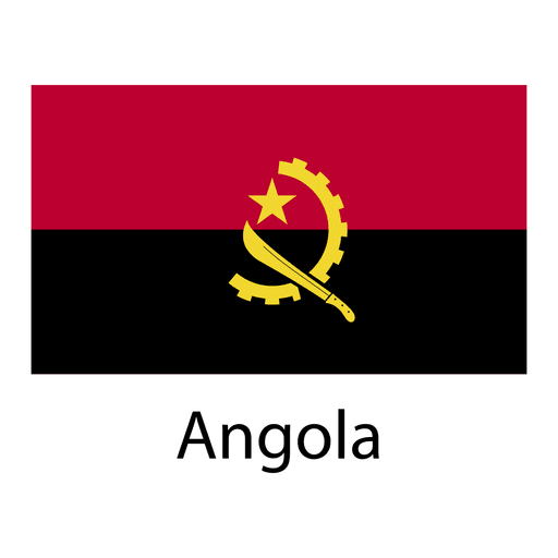 Angola Nationalflagge PNG-Design
