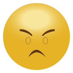 Simple Upset Emoticon Face PNG & SVG Design For T-Shirts