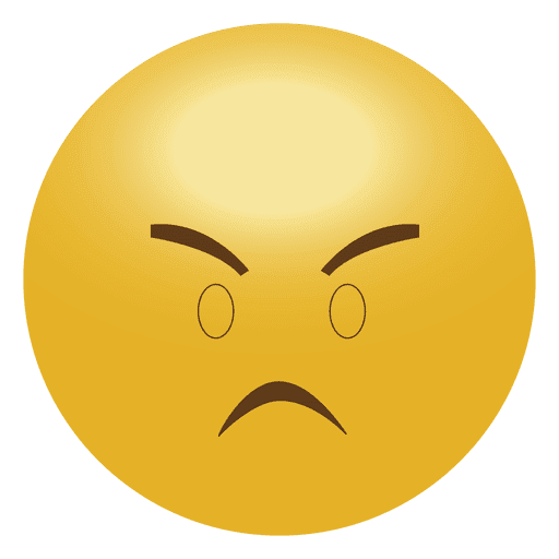 Wütendes Emoji-Emoticon PNG-Design