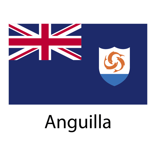 Anguilla national flag PNG Design